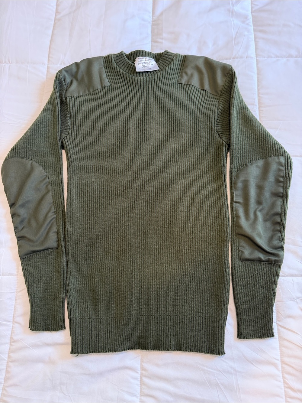 Men's US Military Commando Olive Green Knit Sweater 2X